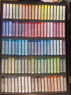 COLOUR BLOCK Soft Pastels for Artists - 100 Colors Square Chalk Pastels Set in Wooden Box - Vibrant Pigments Art Kit for Painting, Drawing, Sketching, Hobbyists customer photo 1