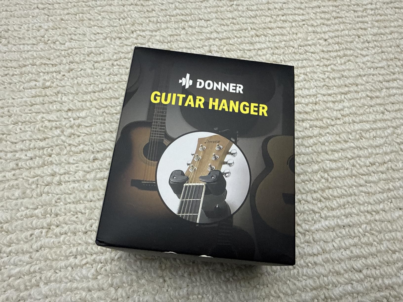 Donner Guitar Wall Mount Locking 3-Pack, Guitar Wall Hangers Auto Lock for Acoustic Electric Guitar Bass Ukulele Mandolin, Black customer photo 2