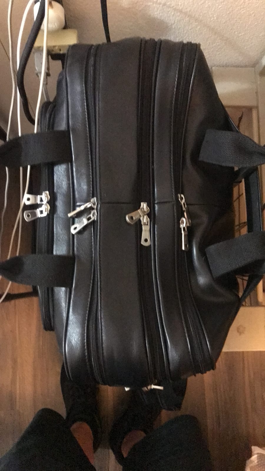 Augus Genuine Leather Briefcase for men, Business Travel Laptop Bag, Coffee customer photo 1