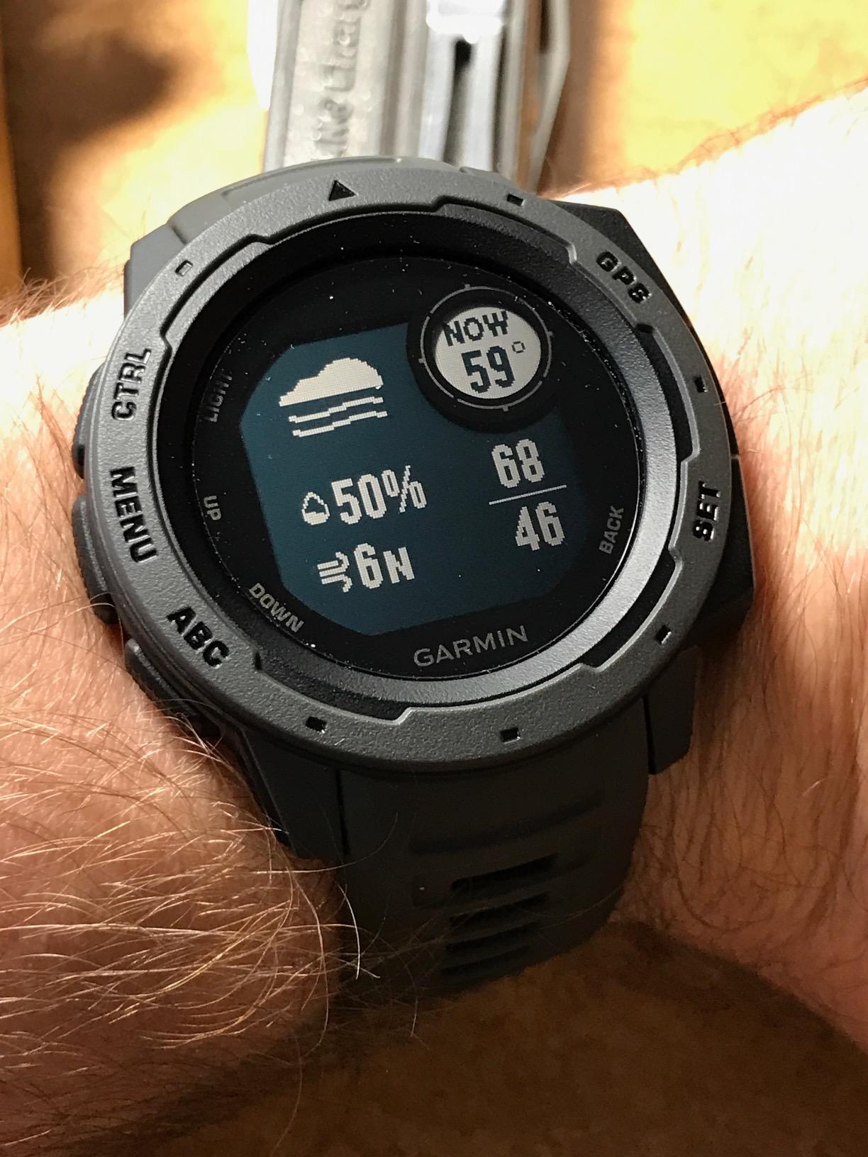 Garmin Instinct, Rugged Outdoor Watch with GPS, Features Glonass and Galileo, Heart Rate Monitoring and 3-Axis Compass, Graphite customer photo 1