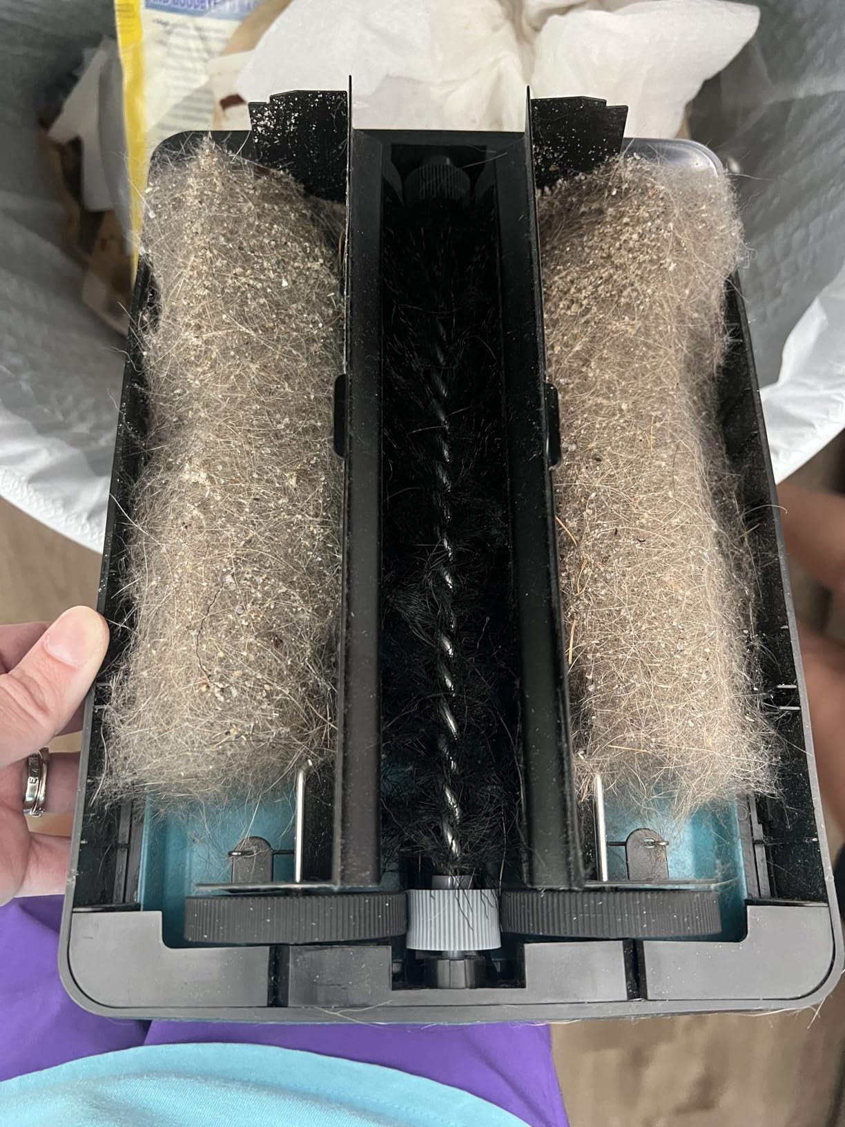 Bissell Easy Sweep Compact Carpet & Floor Sweeper, 2484A, Teal customer photo 2