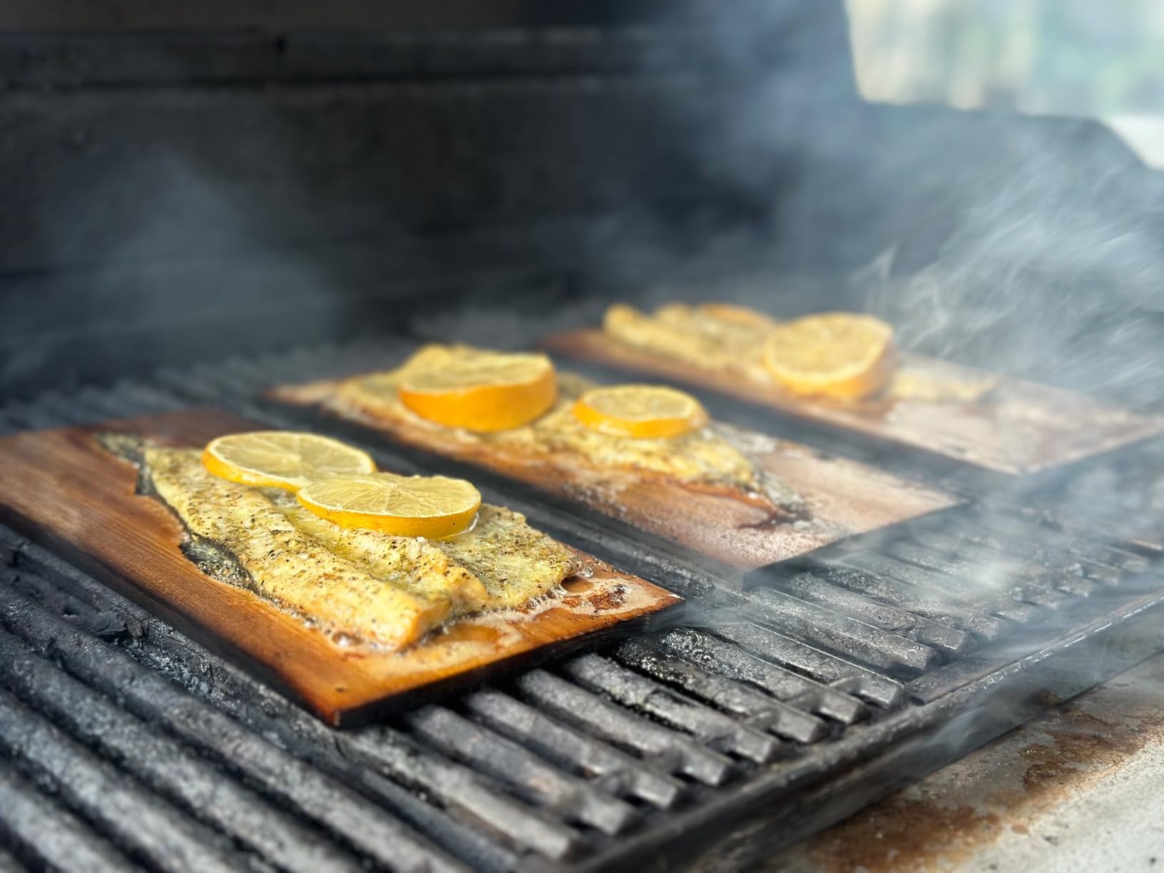 Wood Fire 6-Pack Cedar Grilling Planks for Salmon, Beef & More - USA-Made customer photo 1