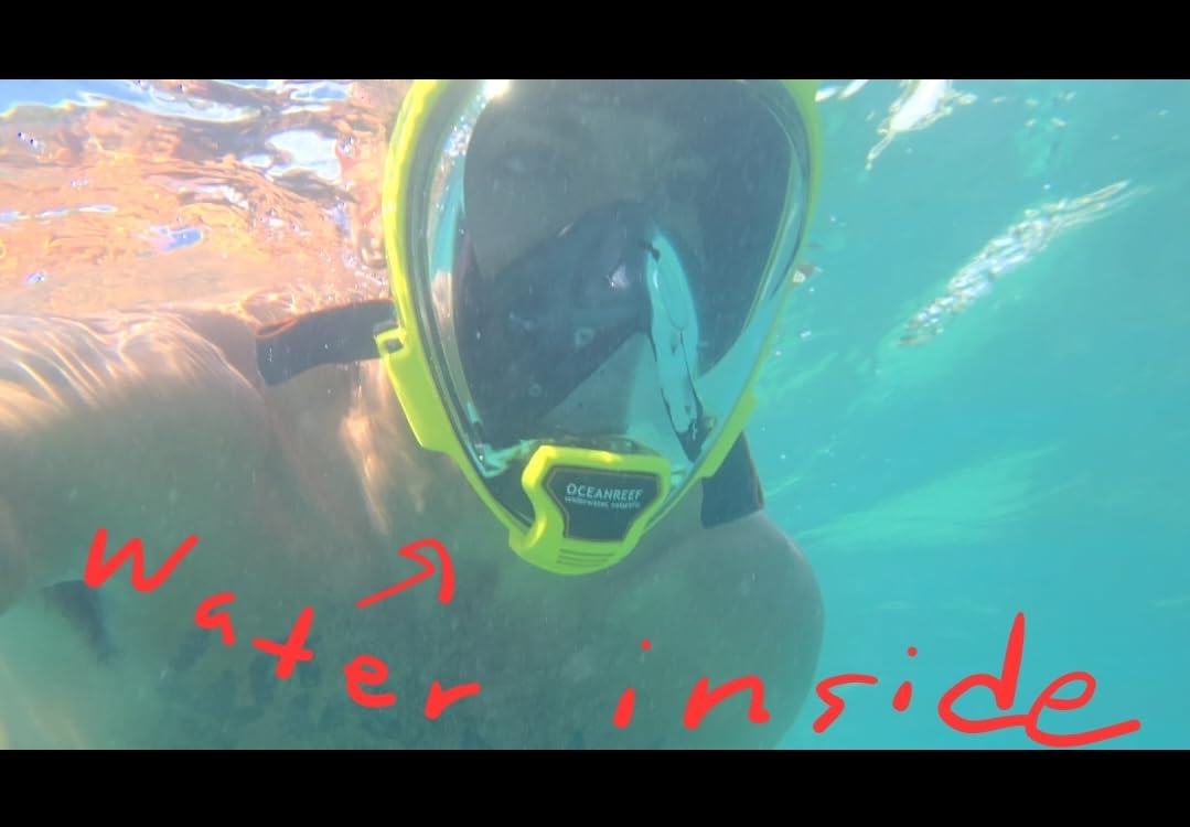 OCEAN REEF - Aria QR + Quick Release Snorkeling Mask - Full Face Snorkeling Mask - 180 Degree Underwater Vision - 8 Colours and 4 Sizes customer photo 2