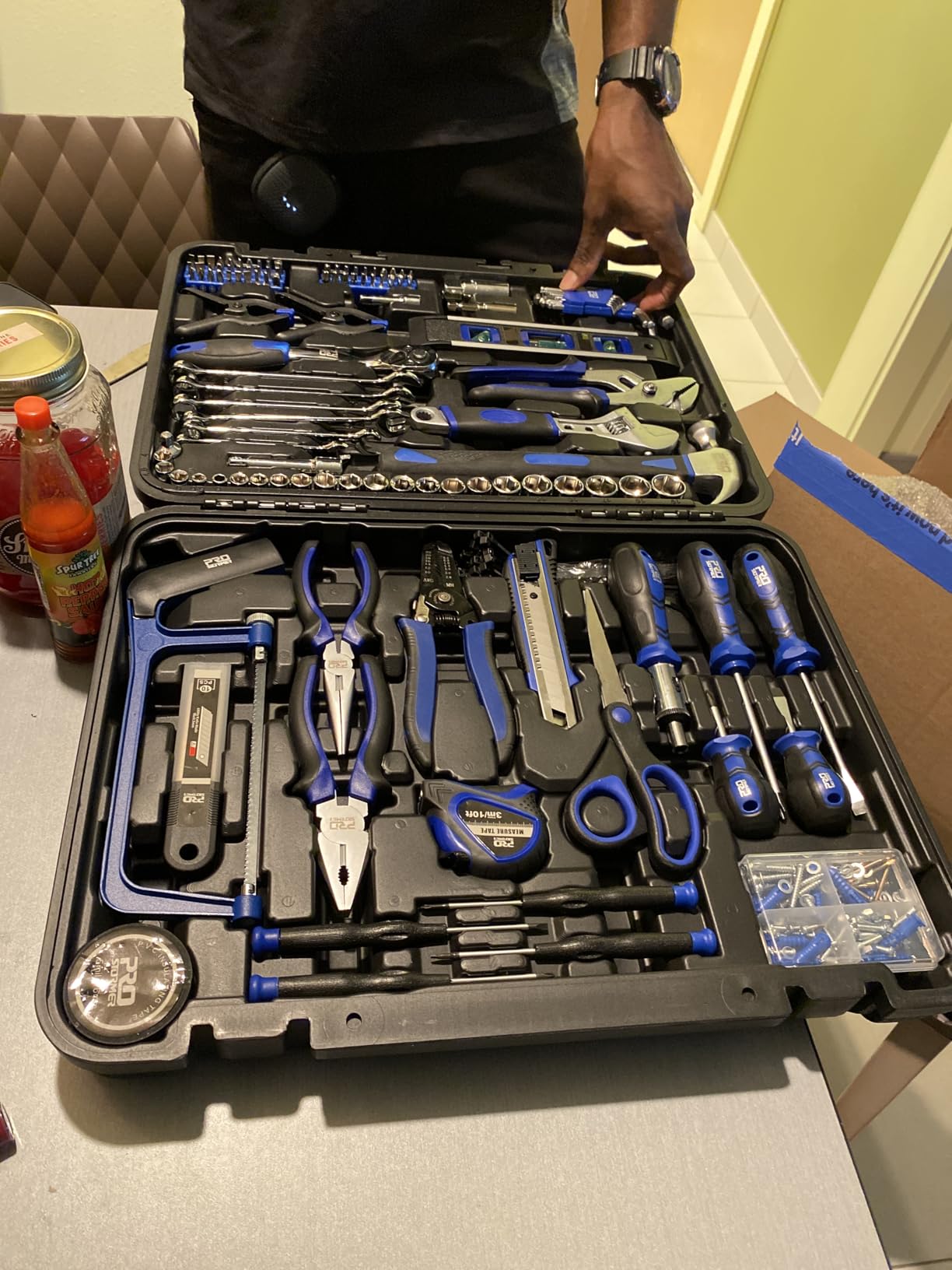 Prostormer 259-Piece Tool Kit, General Household Hand Tool Set, Blue customer photo 2