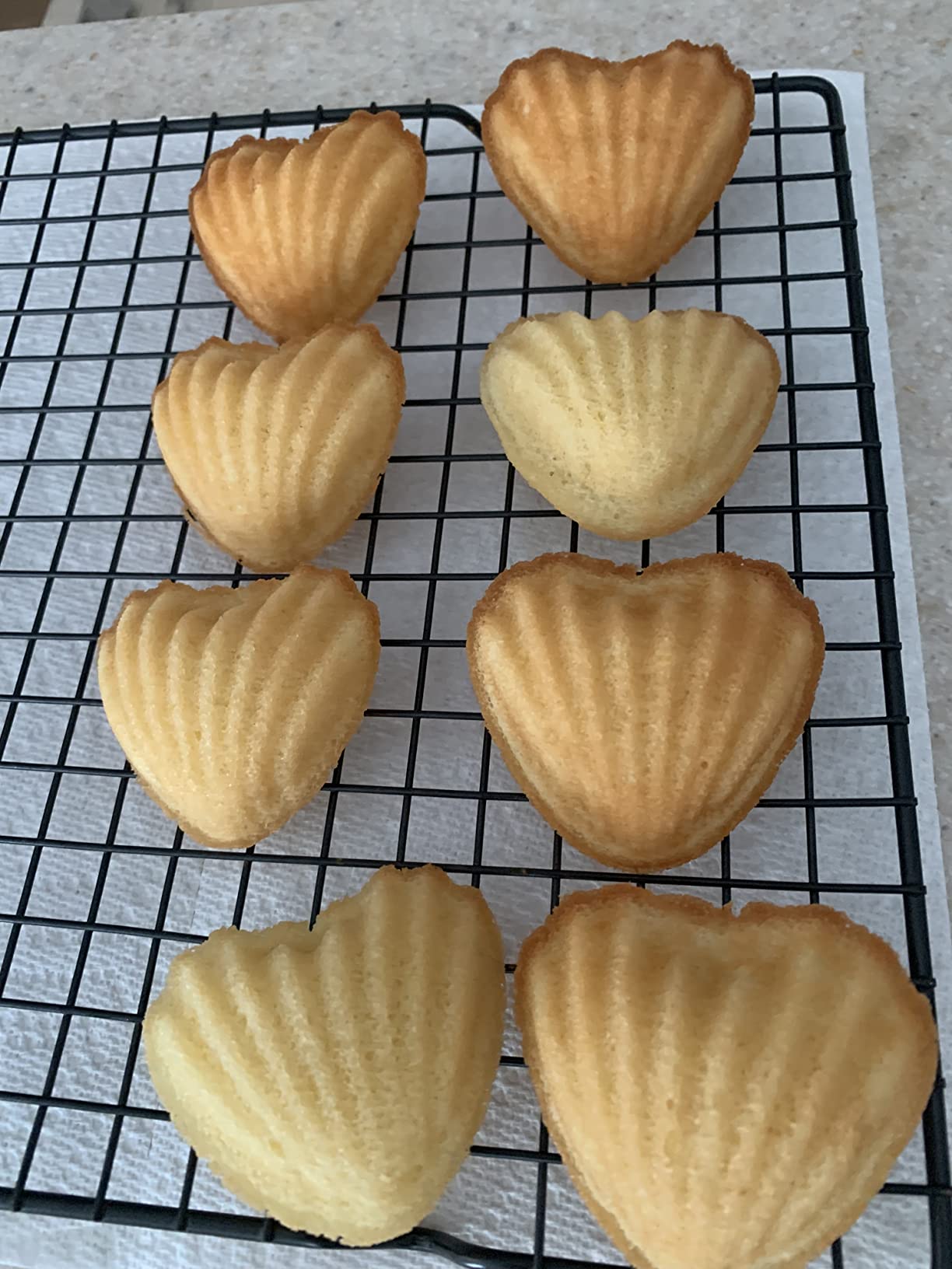 CHEFMADE Madeleine Mold Cake Pan, 12-Cavity Non-Stick Scallop Madeline Bakeware for Oven Baking (Champagne Gold) customer photo 1