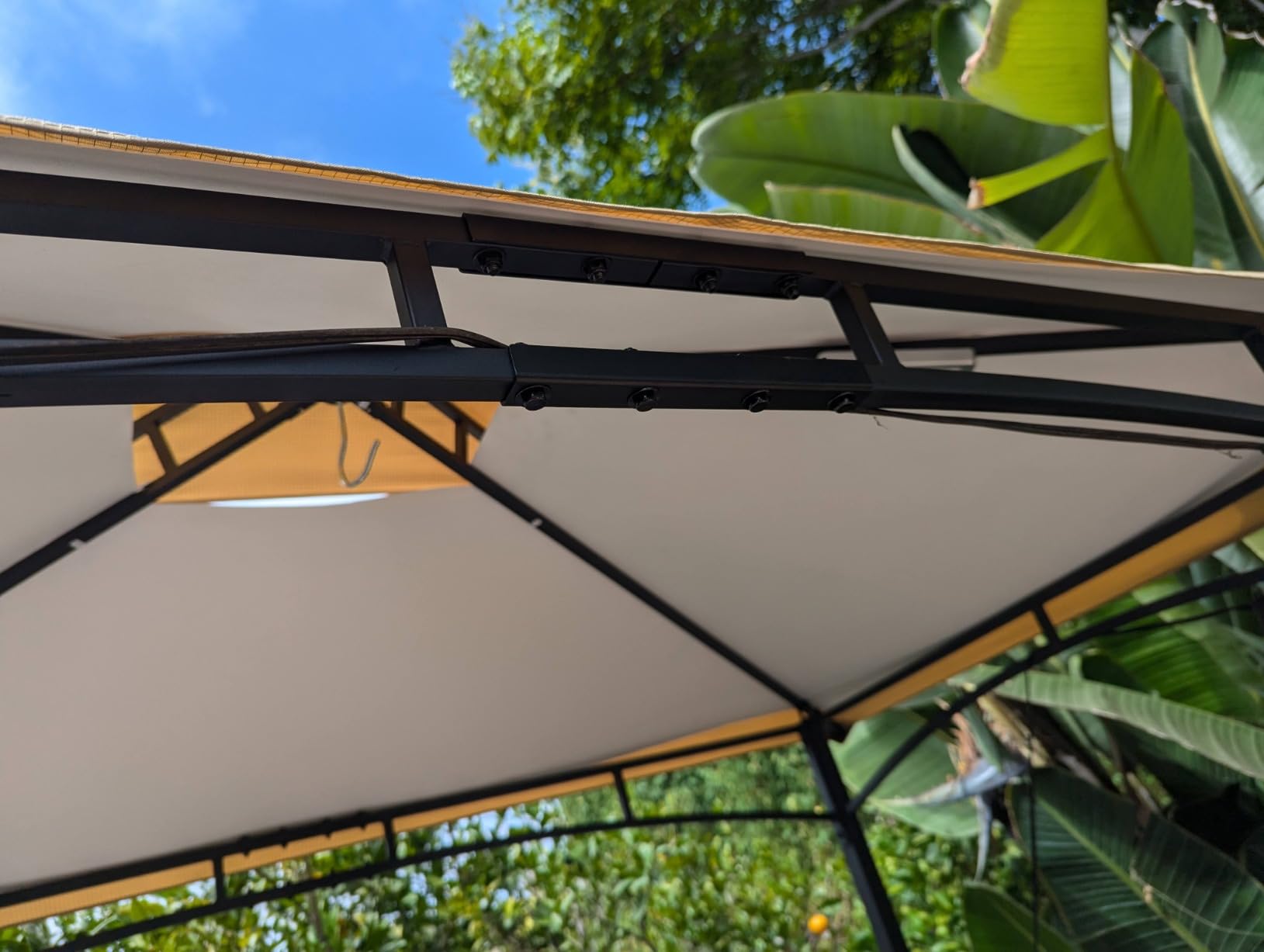 MASTERCANOPY 8x5 Grill Gazebo with Steel Frame & 2 LED Lights, Brown customer photo 1