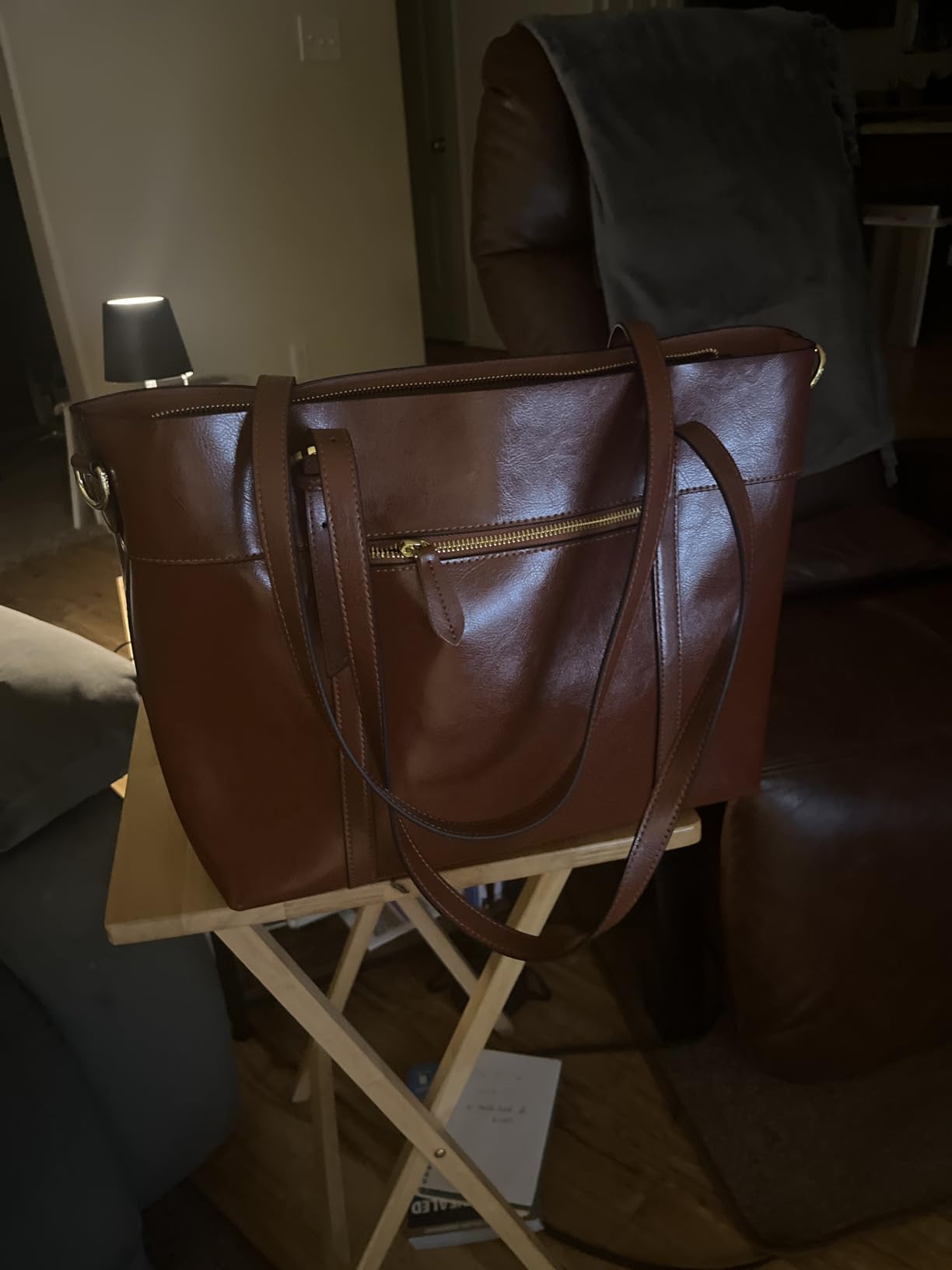 Kattee Genuine Leather Tote Bag for Women customer photo 1