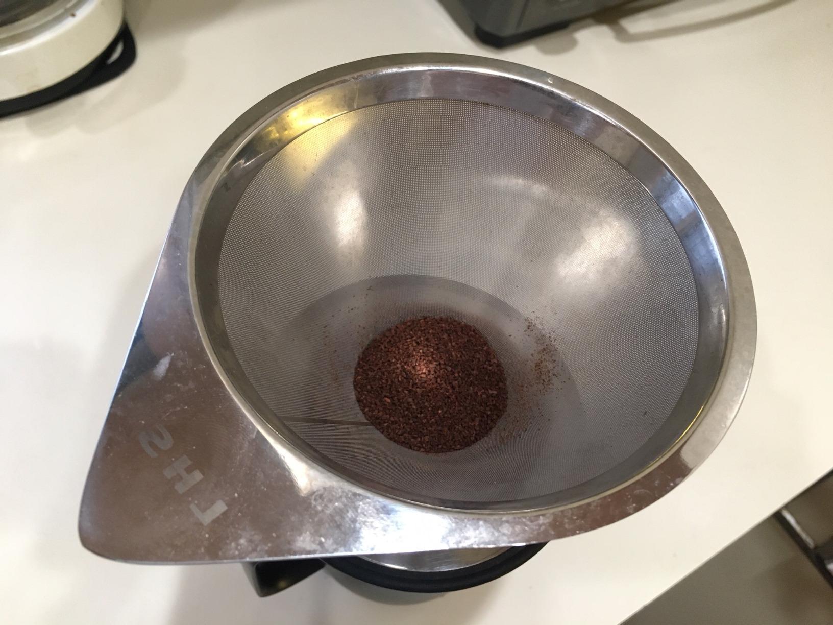 LHS Pour Over Coffee Dripper Stainless Steel Coffee Filter Metal Cone Filter Paperless Reusable Coffee Filter Single Cup Coffee Maker 1-2 Cup With Non-slip Cup Stand and Cleaning Brush customer photo 1