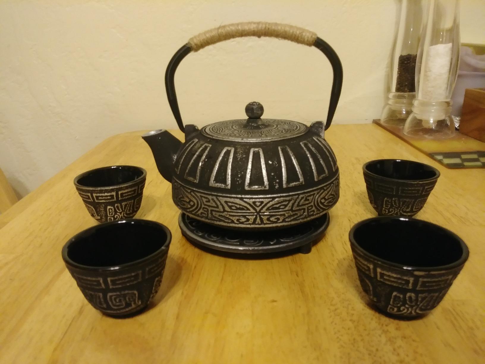 Japanese Style Cast Iron Teapot Set Tetsubin Kettle with Infuser customer photo 1