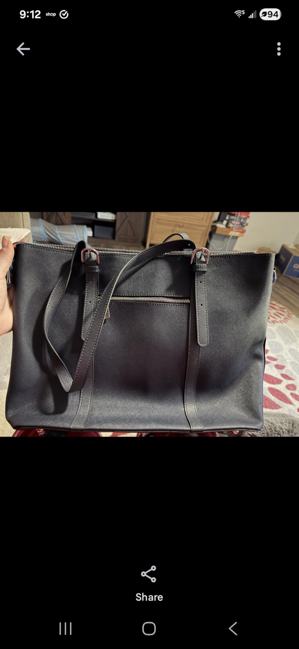 BOSTANTEN Genuine Leather Laptop Bag for Women 15.6'' Briefcase Tote Bags | Laptop Compartment, Structured, Professional, Detachable & Adjustable Shoulder Strap, Metal Feet, Work, Office, Business customer photo 1