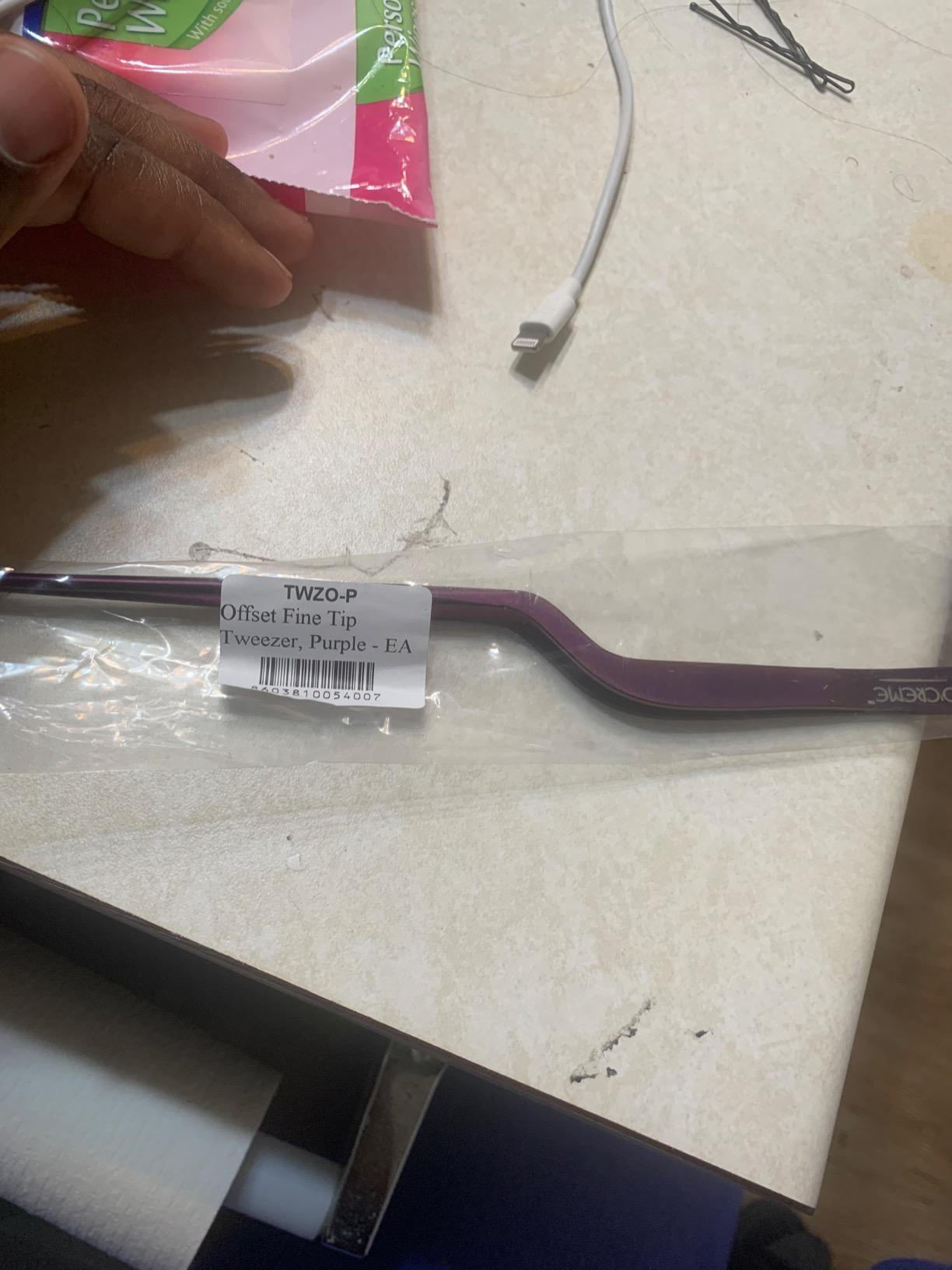 O'Creme Offset Tweezer Tongs Stainless Steel Kitchen Precision 8 Inch customer photo 1