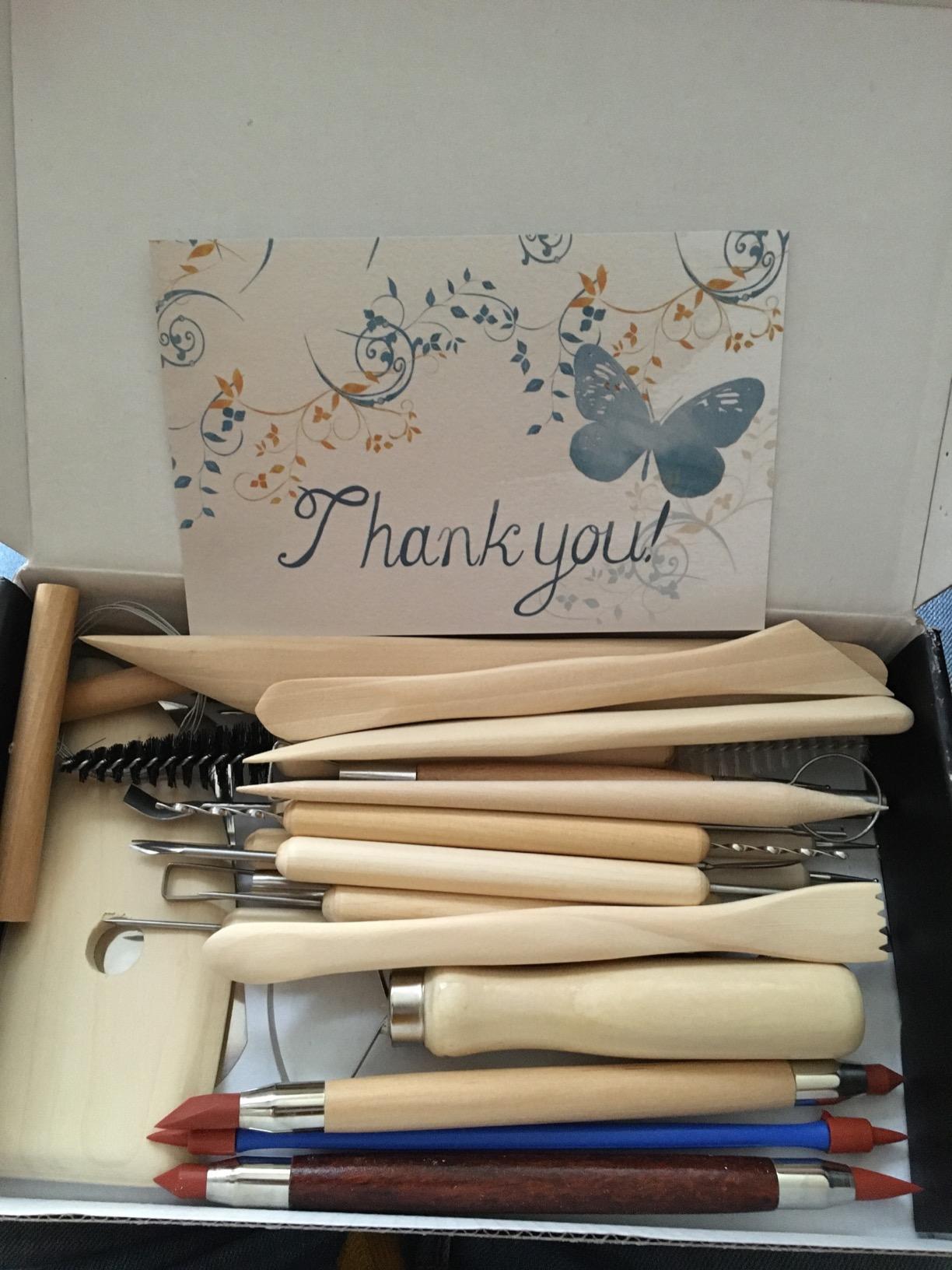 Pottery Sculpting Tools 32PCS Ceramic Clay Carving Tools Set for Crafts Polymer Clay Club,Dotting,Modeling,Shaping Trimming,Hobbyists,Artists customer photo 1