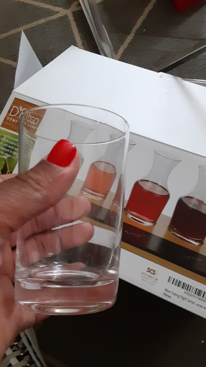 D'Eco Wine Tasting Flight Board Set, Wood Tray & 8 Decanter Glasses, 2 Pack customer photo 1