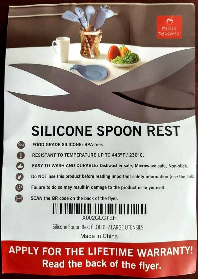 Silicone Spoon Rest for Stove Top, Set of 2, XL 9.2 Inch, DISHWASHER SAFE customer photo 2