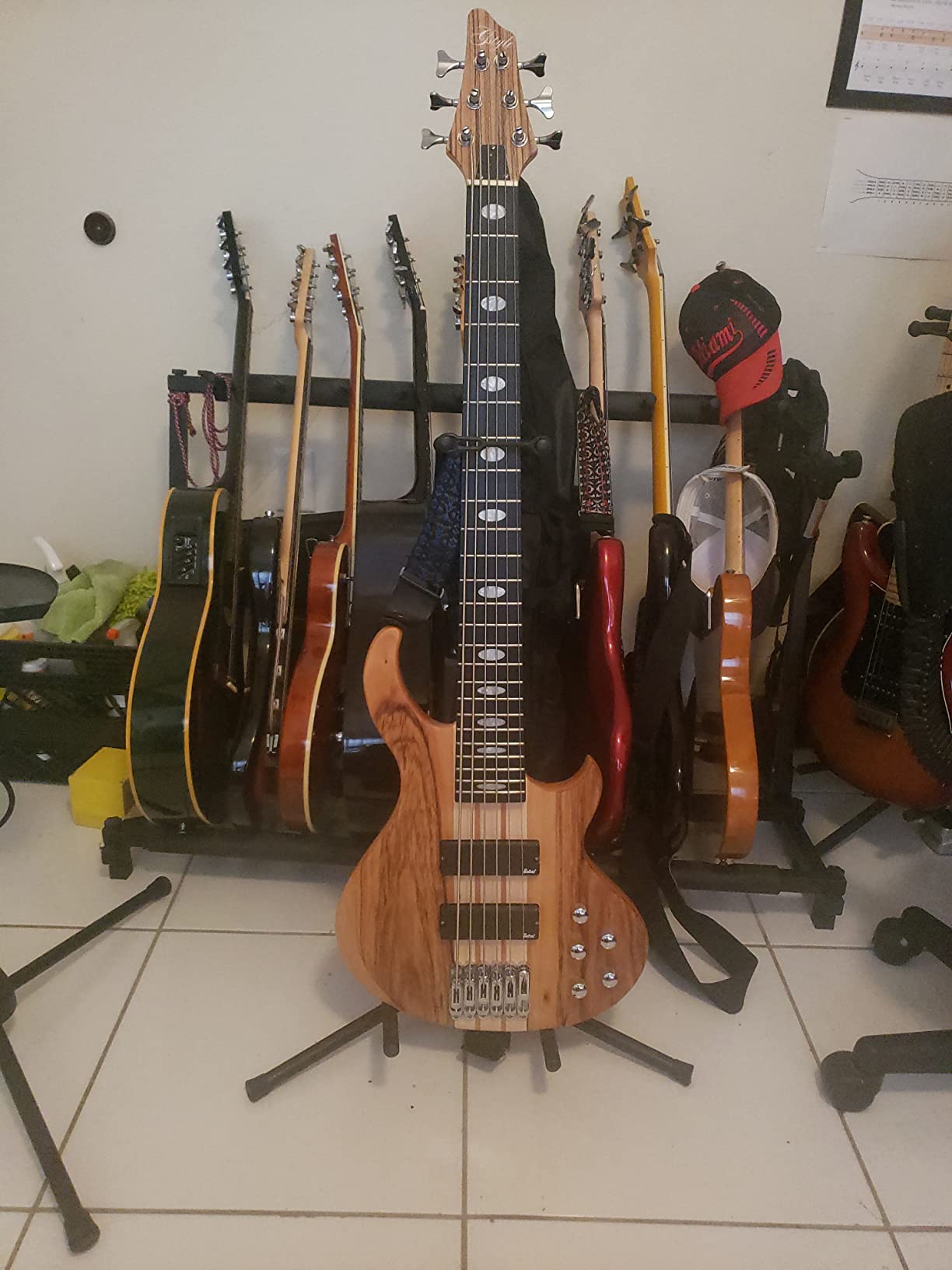 6 String Electric Bass Guitar Millettia Laurentii+Okoume body maple neck customer photo 1