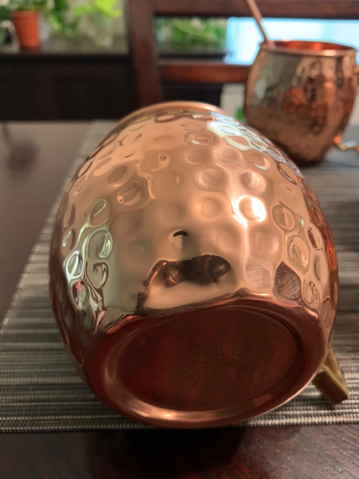 COPPER-BAR Moscow Mule Copper Mugs - Unique HANDCRAFTED Gift Set of 4, Hammered by Artisan, 100% Pure Solid Copper Cups 16oz for Drinking Water & Cocktails, Include 19 Pcs accessories & Special Opener customer photo 1