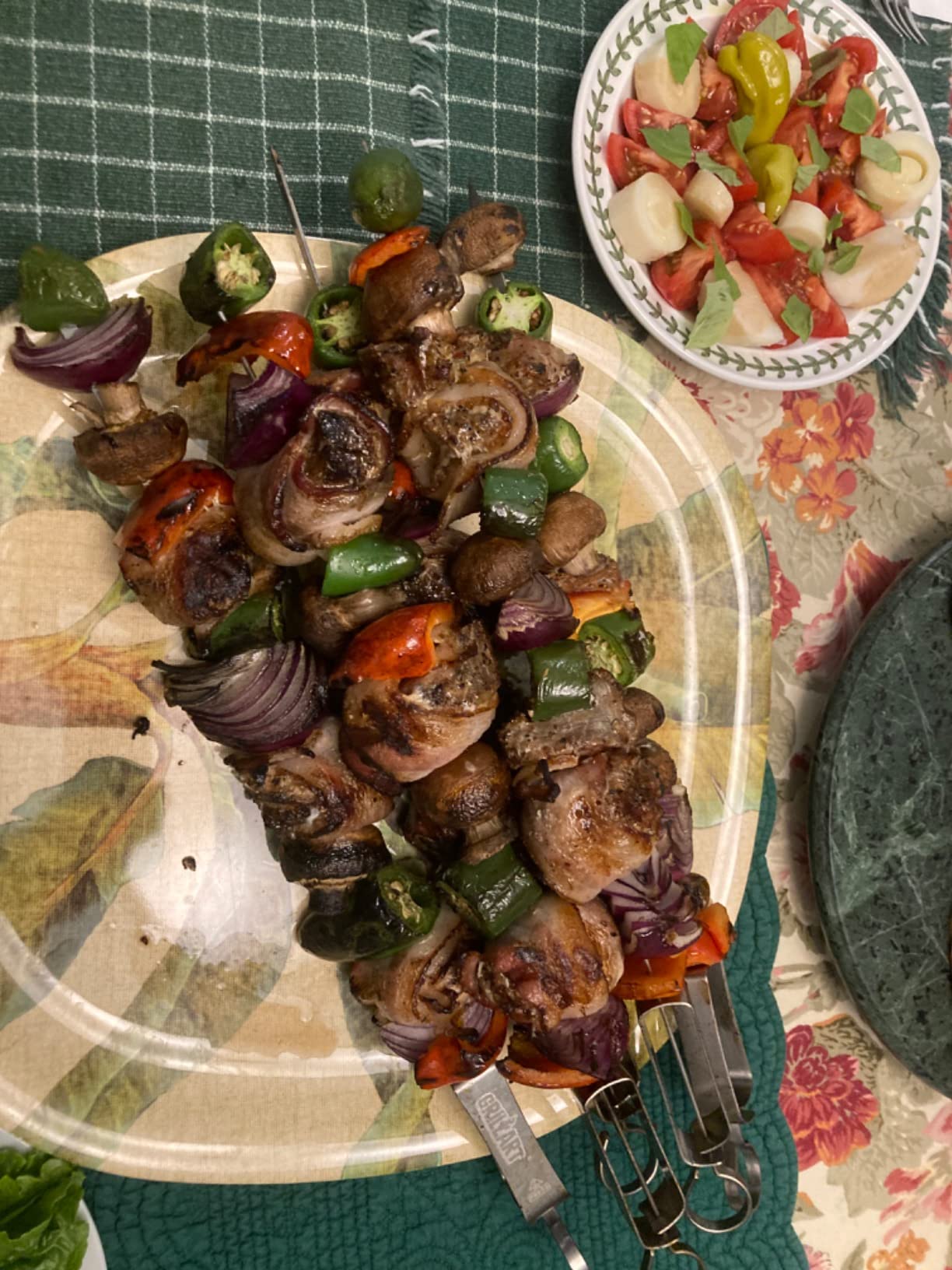 GRILLART Kabob Skewers for Grilling - Metal Skewer for Kabobs with Slider - Flat BBQ Skewer Stainless Steel - 17
