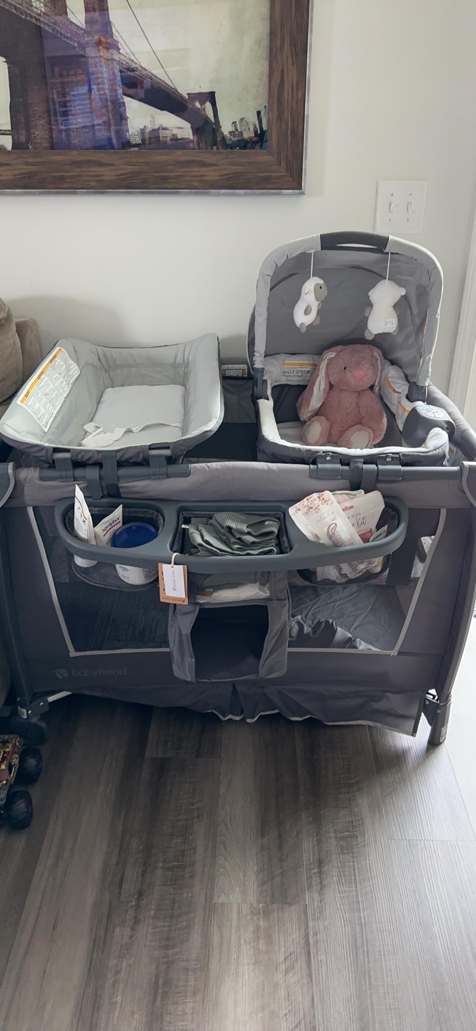 Baby Trend Retreat Nursery Center Playard, Bassinet & Storage, Robin customer photo 1