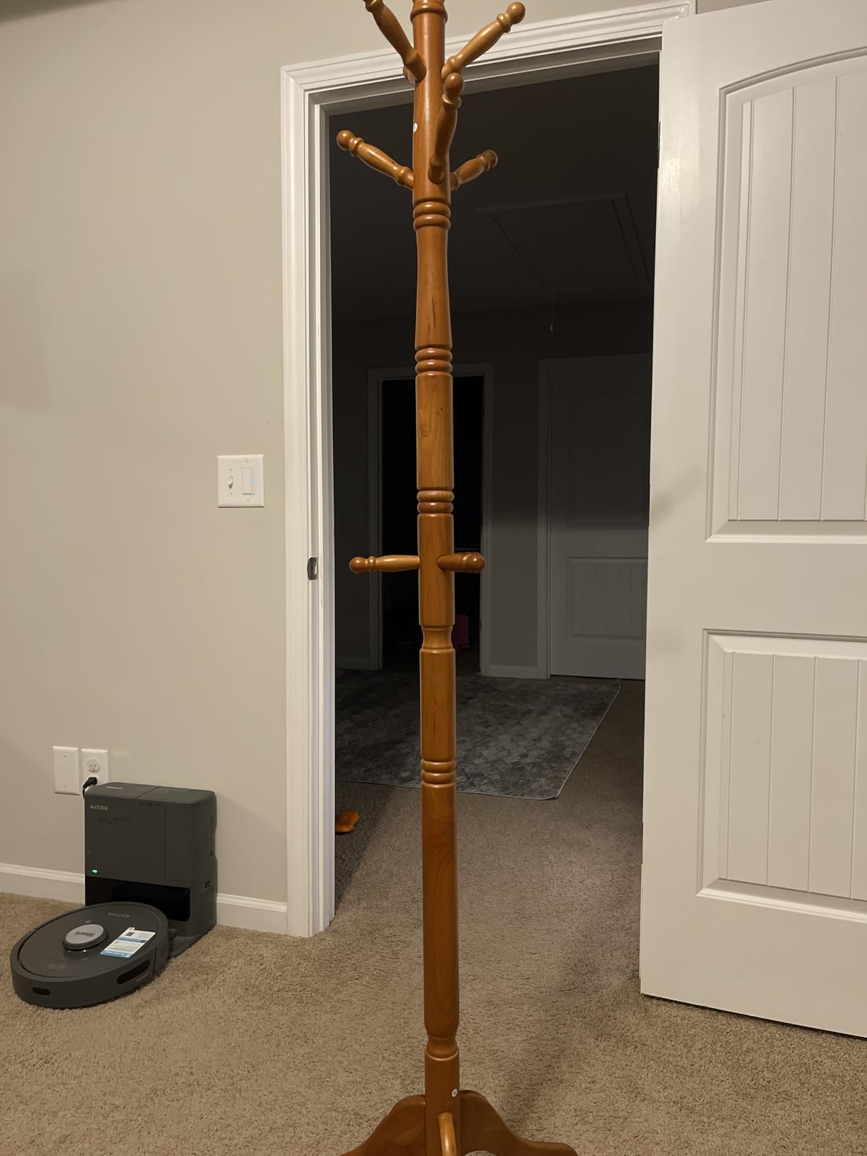 VASAGLE Freestanding Coat Rack, Rubber Wood Coat Tree with 11 Hooks customer photo 2
