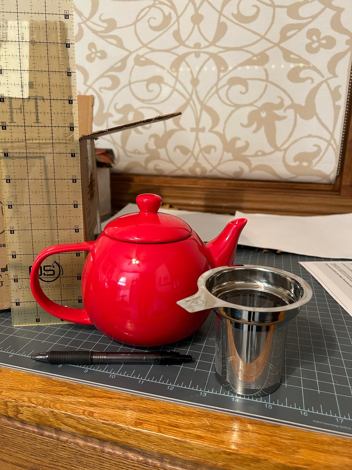 Sweejar Ceramic Tea Pots,30OZ Porcelain Teapot with Infuser(Jade) customer photo 2