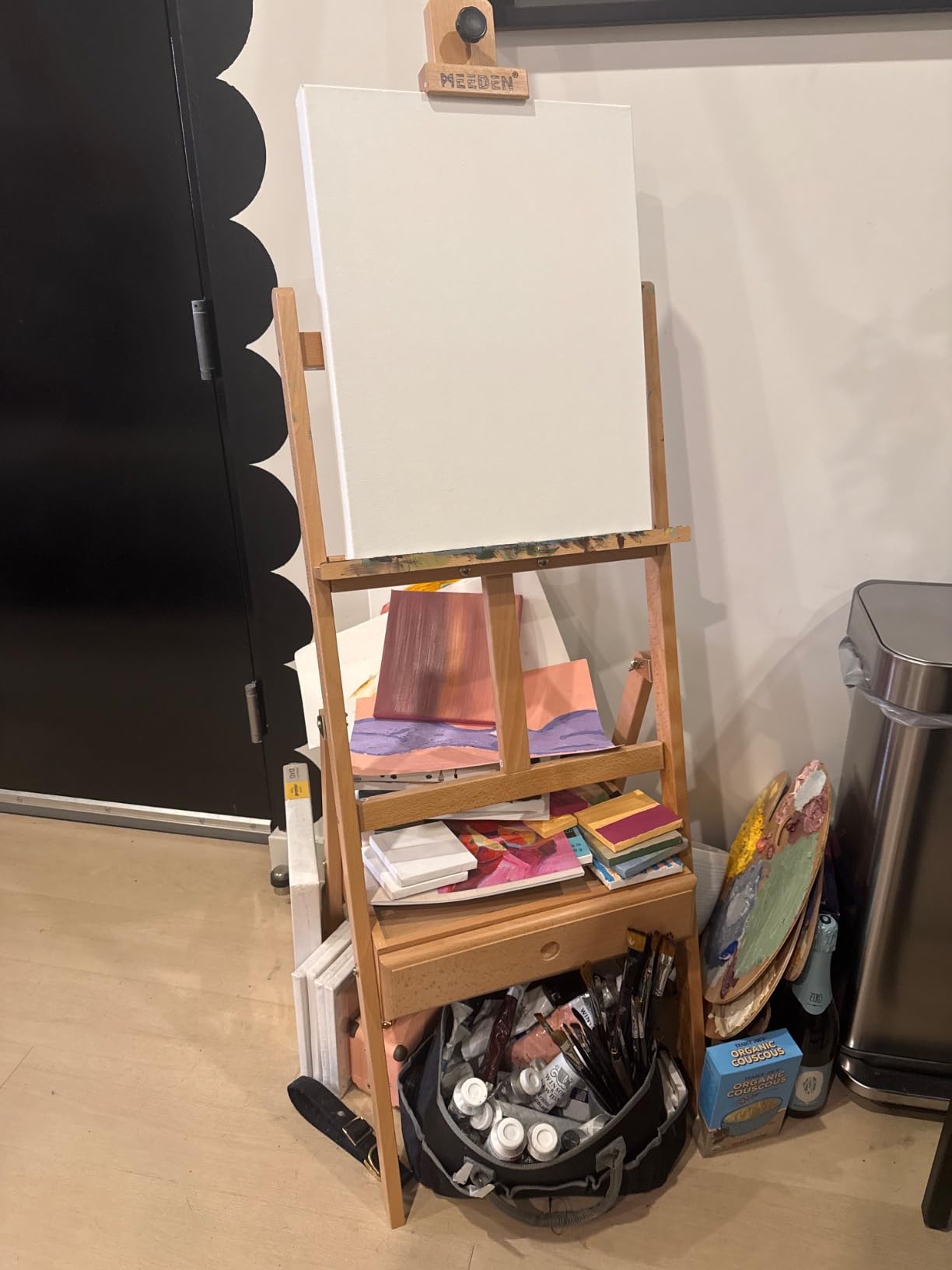 MEEDEN Studio H-Frame Easel with Art Supply Storage Drawer - Adjustable (60