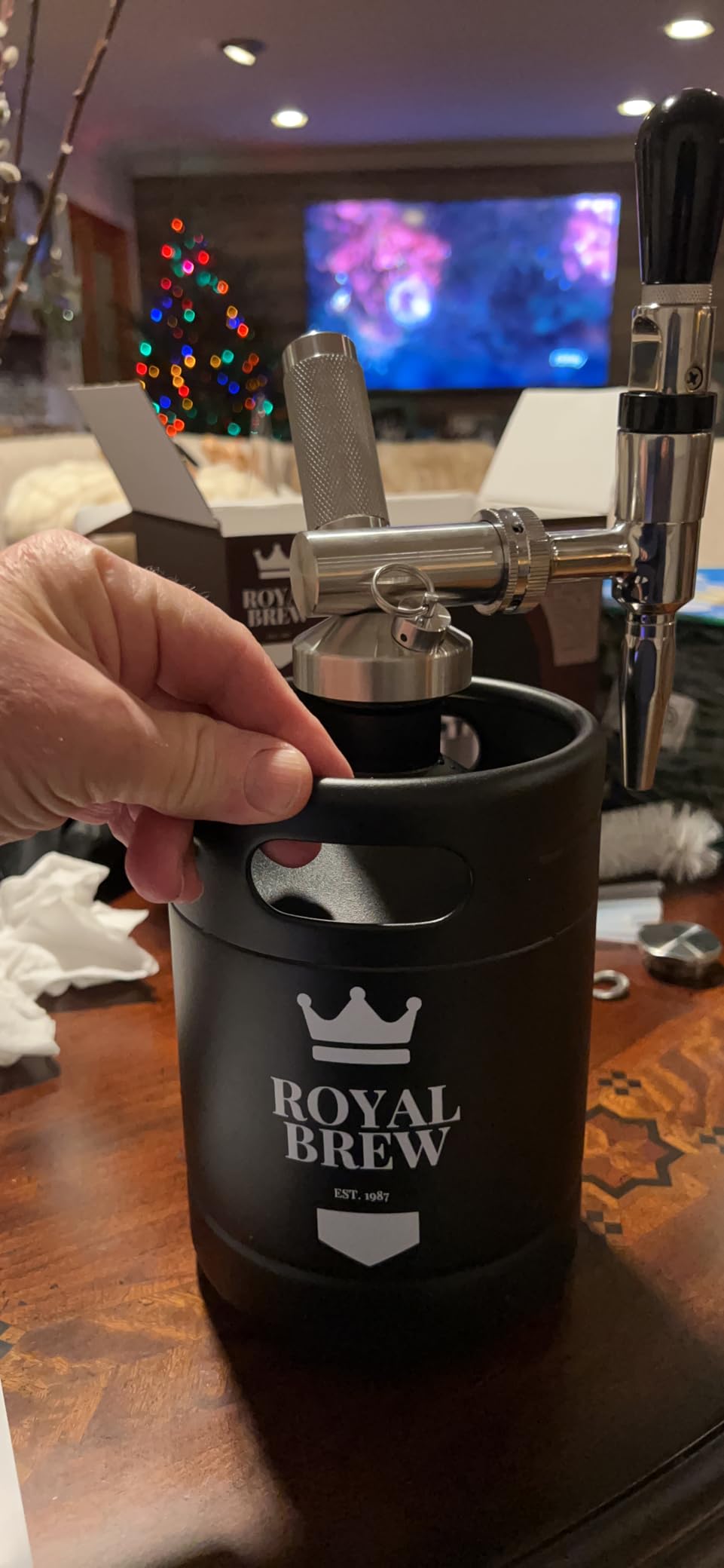 Royal Brew Nitro Cold Brew Coffee Maker, 64 oz Home Keg Black customer photo 2