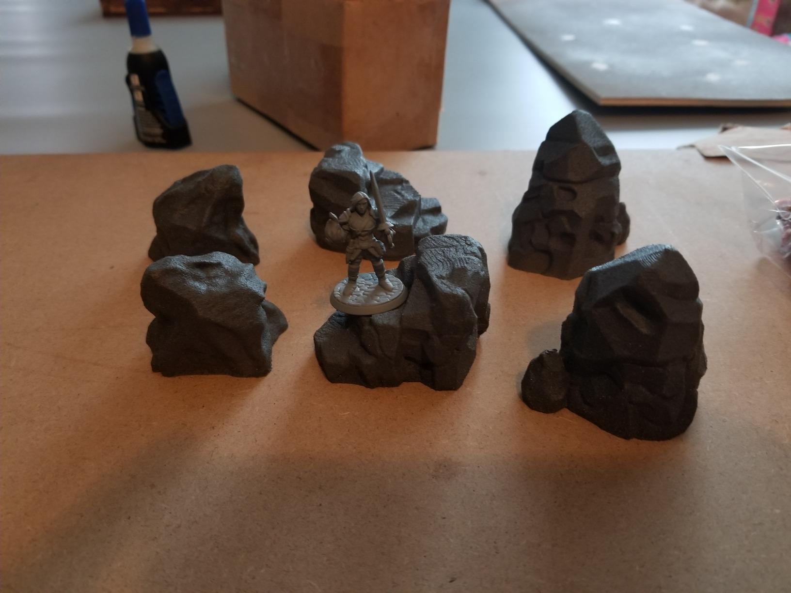 EnderToys Stone Boulder Bundle - DND Terrain - 28mm Scenery - Roughly 1.5–2.5 Inch Rocks customer photo 1