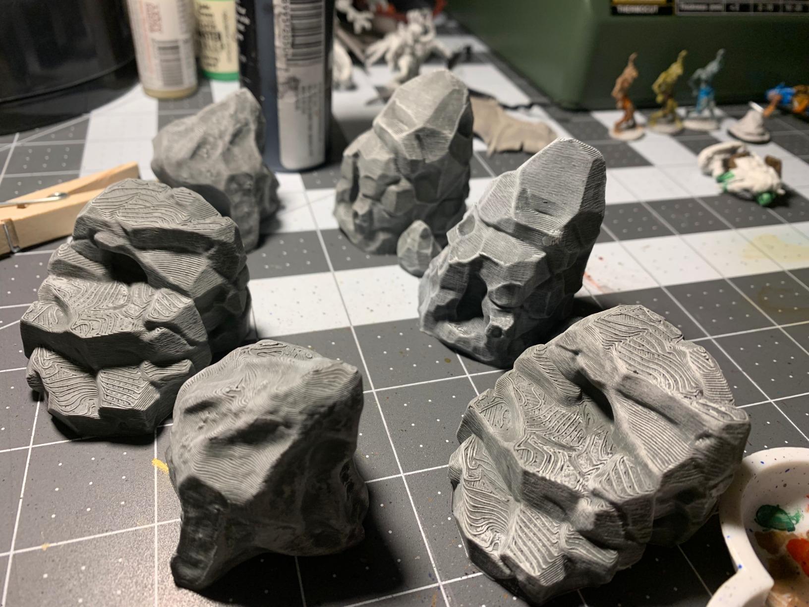 EnderToys Stone Boulder Bundle - DND Terrain - 28mm Scenery - Roughly 1.5–2.5 Inch Rocks customer photo 2