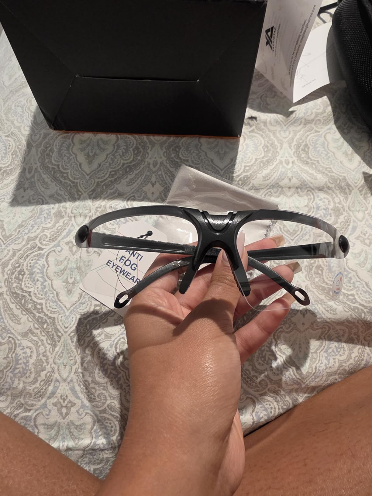 xaegistac Shooting Glasses with Case-Safety Glasses Anti Fog customer photo 1