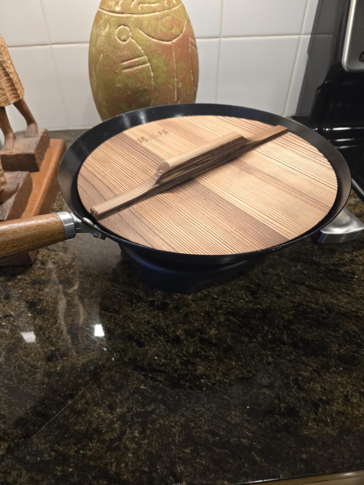 ZhenSanHuan Wood Wok Lid 36cm customer photo 1