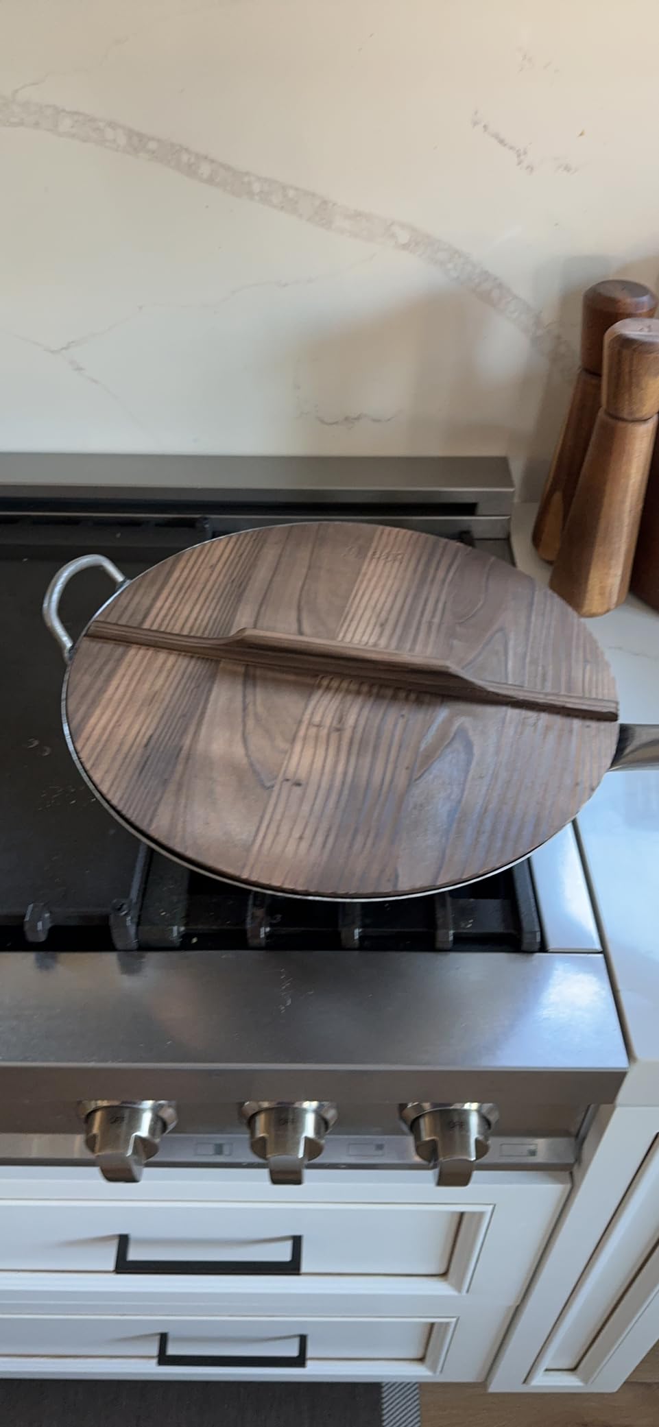 ZhenSanHuan Wood Wok Lid 36cm customer photo 2