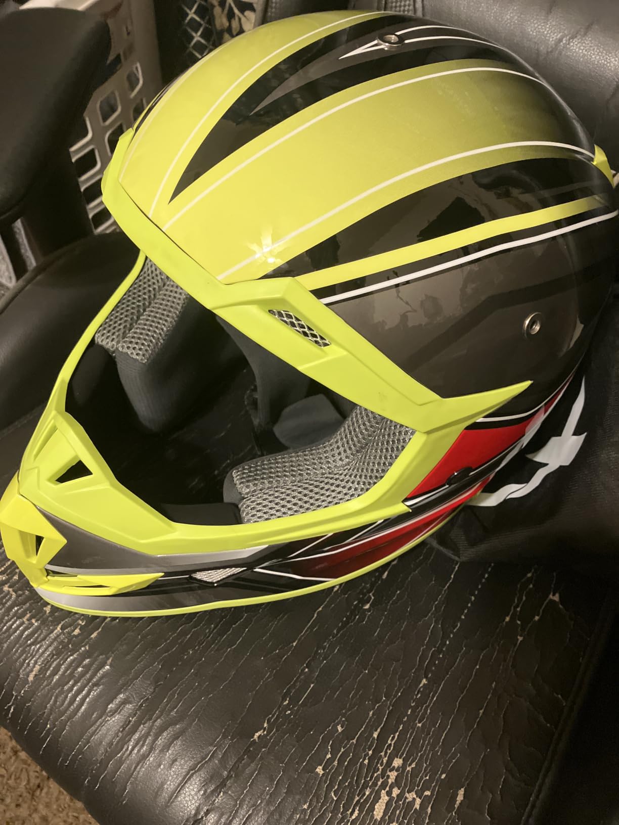 GLX GX23 Full-Face Dirt Bike Motocross Motorcycle Helmet, DOT customer photo 2