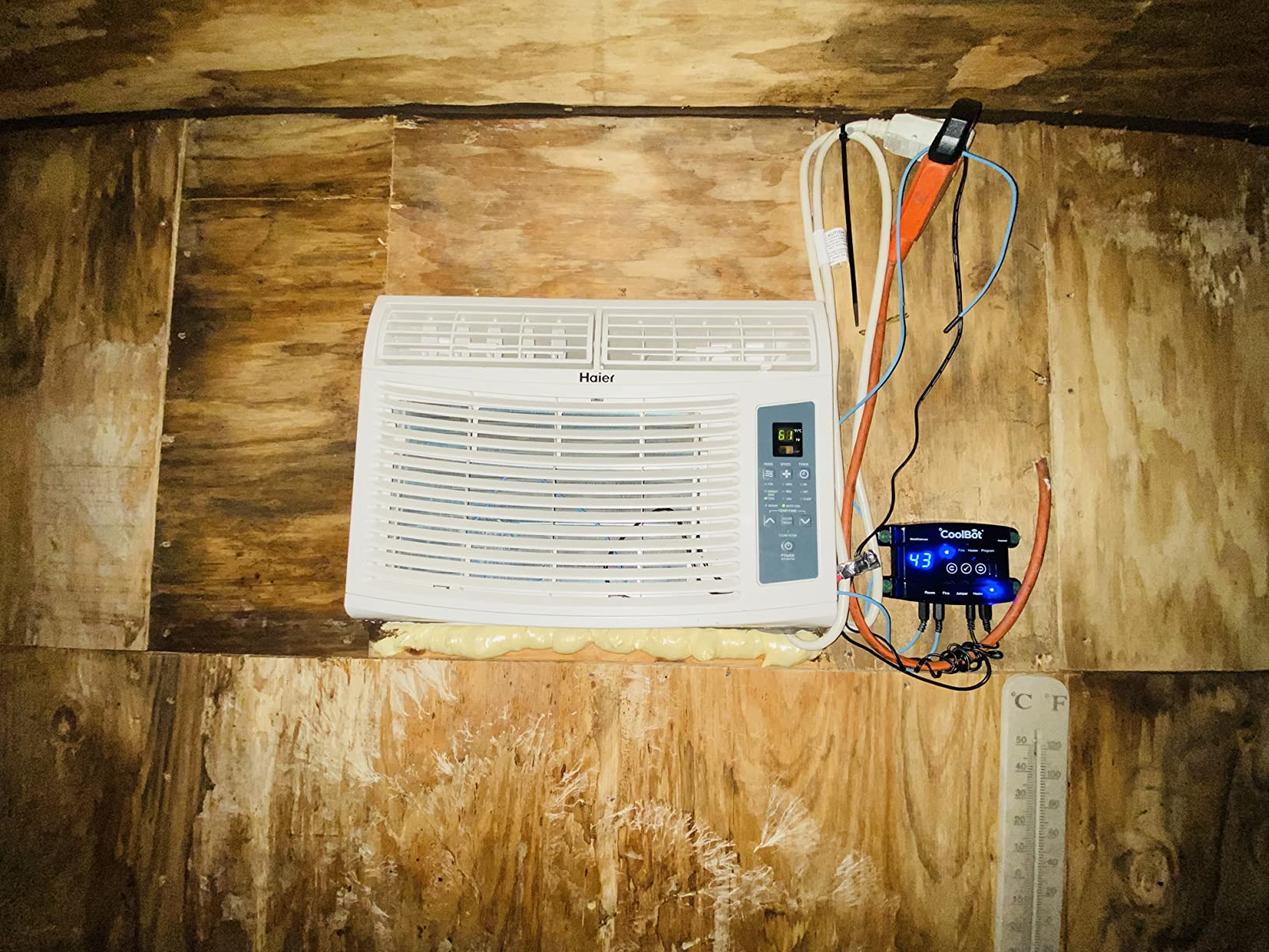 CoolBot Walk-in Cooler Controller - Convert a Well-Insulated Room into a Walk-in Cooler Using a Standard Air Conditioner and CoolBot customer photo 1