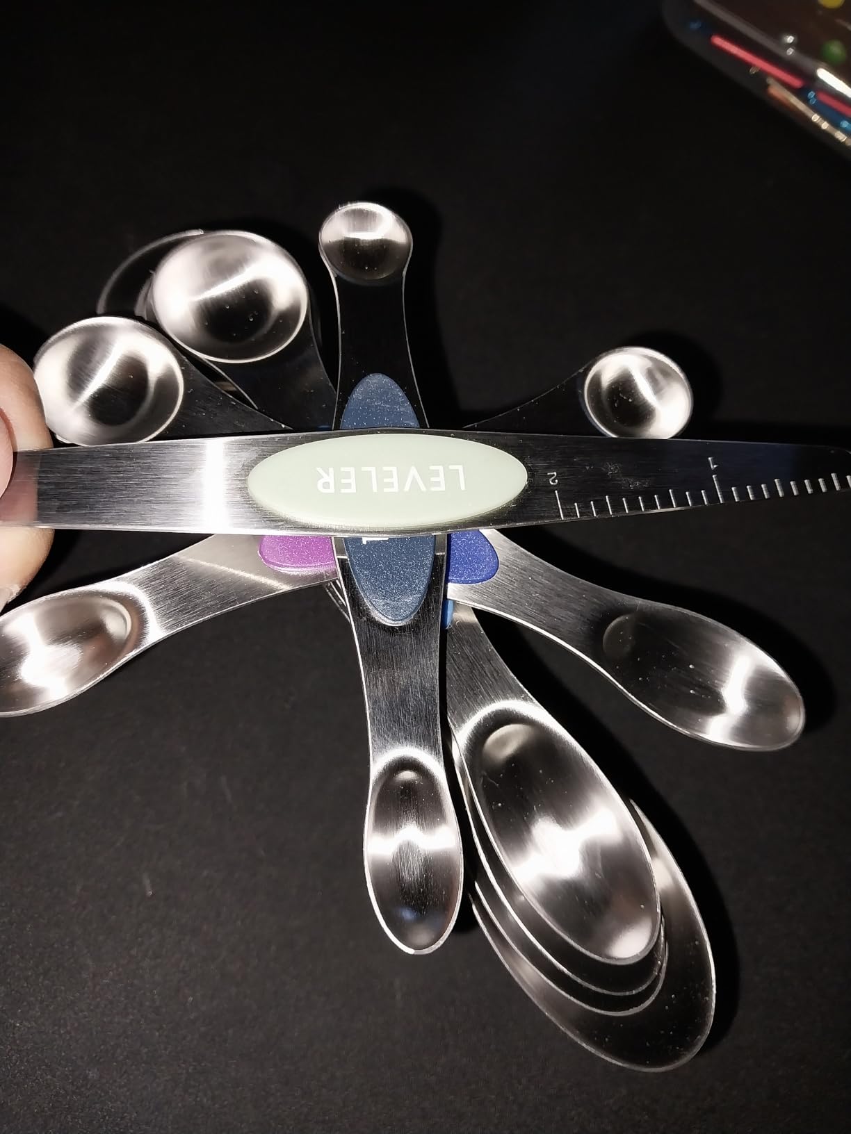 Spring Chef Magnetic Measuring Spoons Set of 8 for Kitchen, Multicolor customer photo 1