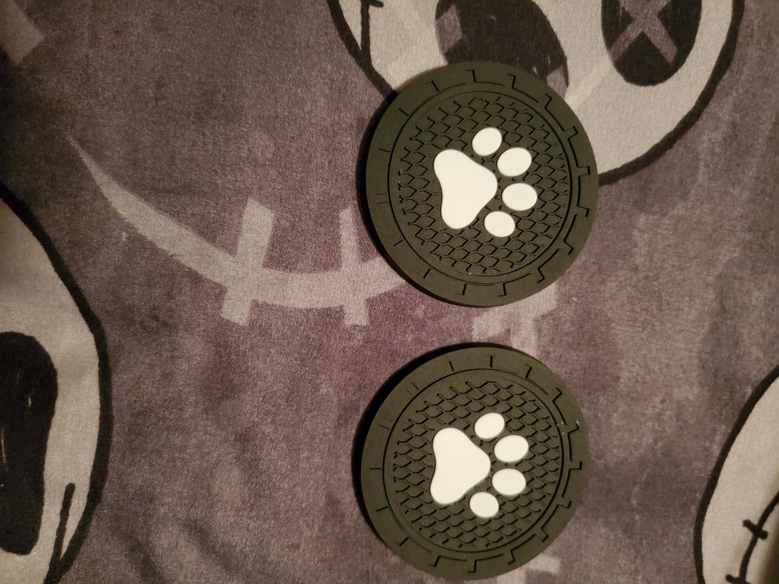 BukNikis Car Cup Holder Coasters-Car Interior Accessories 2.75 inch Silicone Anti Slip Cute Dog Paw Car Coaster -Universal (Pack of 2) customer photo 2