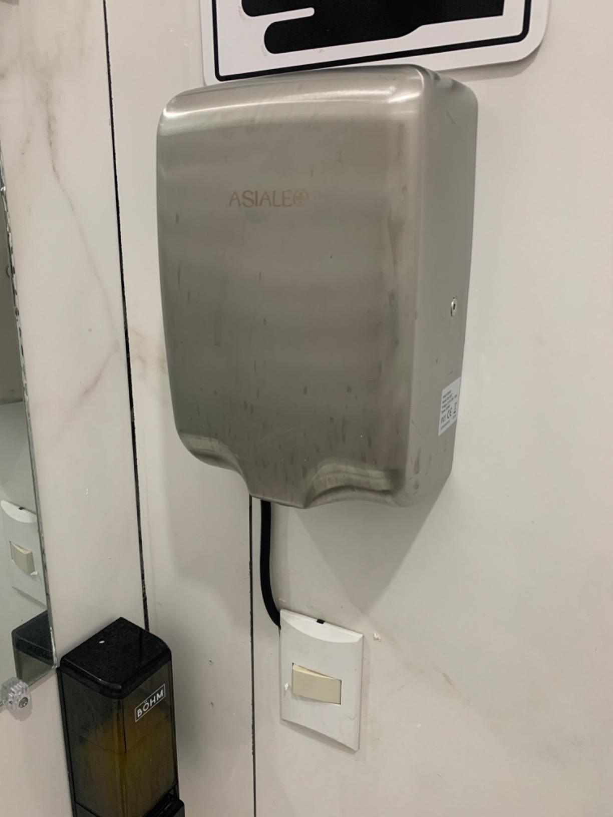Hand Dryer for Bathroom Commerical,UL Listed and ADA Compliant Automatic Electric Plug in Hand Blower,Cold/Hot air switchable,High Speed 1000W,70dB,Brushed Stainless Steel Cover,Wall Mounted customer photo 2