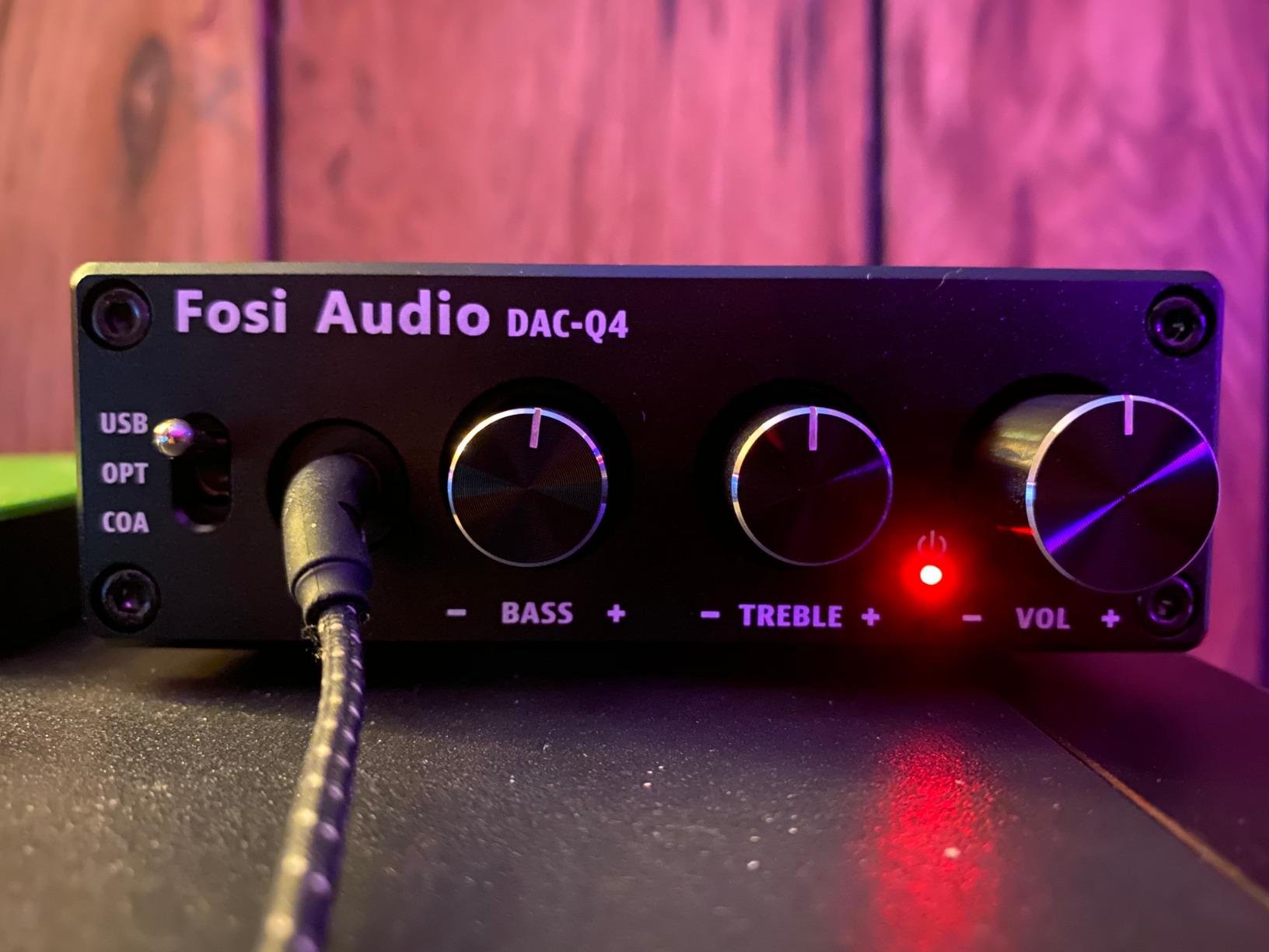 Fosi Audio Q4 DAC Headphone Amp for PC, Desktop Digital to Analog Audio Converter for Home Stereo Amplifier and Powered Speakers, PC-USB/Optical/Coaxial Inputs, 3.5mm Headphone/RCA Outputs customer photo 2