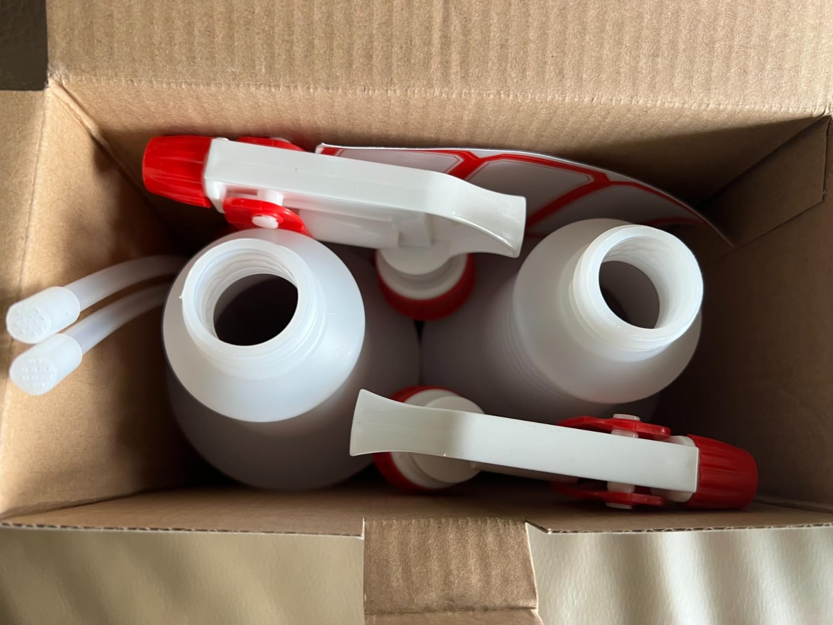 Plastic Spray Bottles 2 Pack, 32 Oz, Heavy Duty Sprayer, All-Purpose, Red customer photo 1