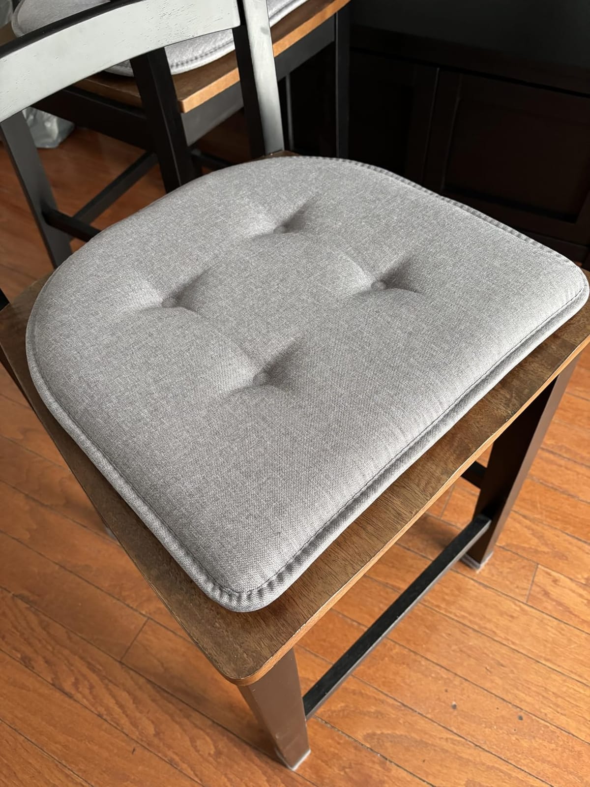 Sweet Home Collection Chair Cushion Memory Foam Pads Tufted Slip Non Skid Rubber Back U-Shaped 17