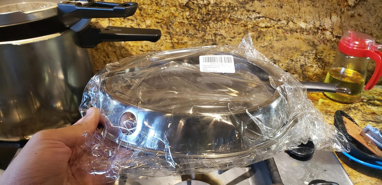 Wok Ring, stainless steel Wok Rack, 7¾-Inch and 9¾-Inch Reversible Size for Kitchen Use… customer photo 1