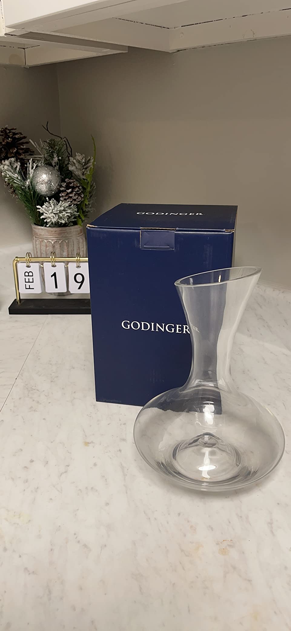 Godinger Wine Decanter Carafe, Hand Blown Glass Red Wine Gift Set For Men customer photo 1