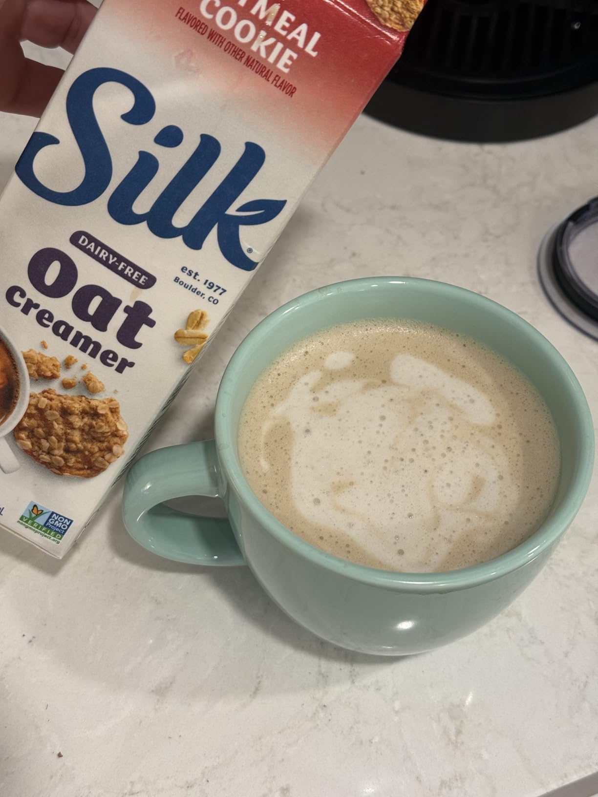 Silk Oat Creamer, Oatmeal Cookie, Smooth, Lusciously Creamy Dairy Free and Gluten Free Creamer From the No. 1 Brand of Plant Based Creamers, 32 FL OZ Carton customer photo 1