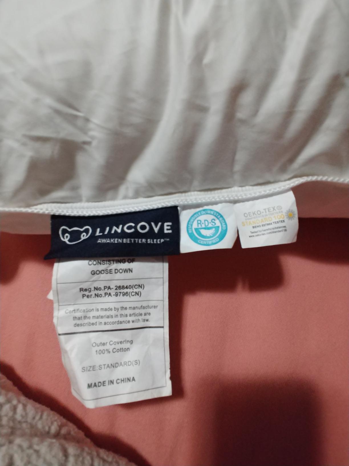 Lincove Cloud Natural Canadian Down and Waterfowl Feather Pillow, White Luxury Sleeping Pillow - 625 Fill Power, 500 Thread Count Cotton Shell, Made in Canada, Standard - Soft, 1 Pack customer photo 1