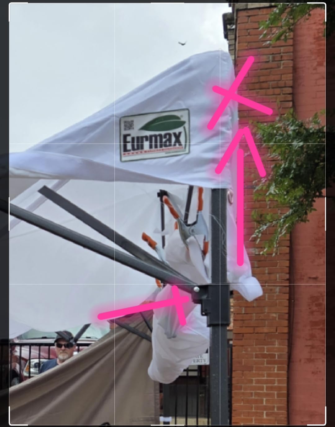 Eurmax USA 10x20 Pop Up Canopy Tent,Commercial Tent with Patented No-Tip Rolling Bag,4 Zippered Removable Walls,UV & Water Resistant Canopy Top,Heavy Duty Outdoor Gazebo,Instant Shelter(White) customer photo 1
