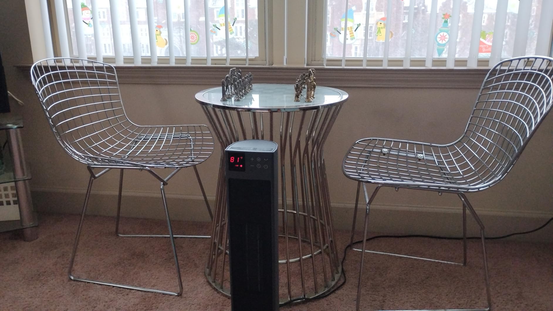 PELONIS 23” Oscillating Ceramic Tower Space Heater with Remote & Thermostat, Electric Energy Efficient Floor Heater for Indoor Use Large Room Safe with Timer, ECO Mode, 1500W, White customer photo 2