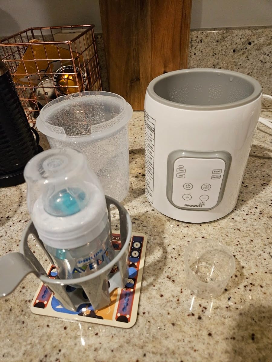 Grownsy 8-in-1 OG Fast Bottle Warmer with Timer, Gray customer photo 2