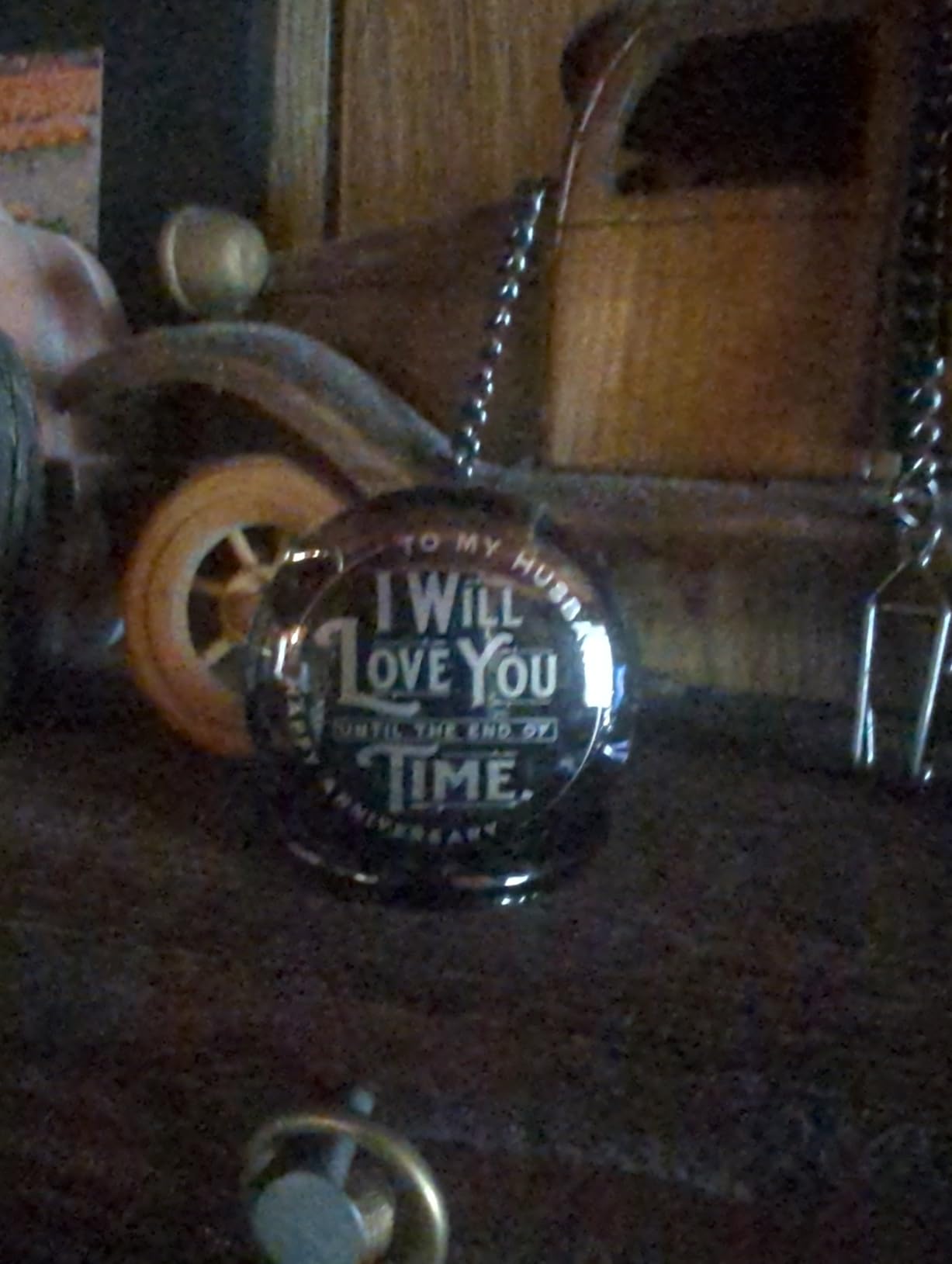Red Dot Laser Engraving Anniversary Pocket Watch for Husband - Engraved Silver Stainless Steel - Meaningful Keepsake - Boxed and Ready to Give customer photo 2