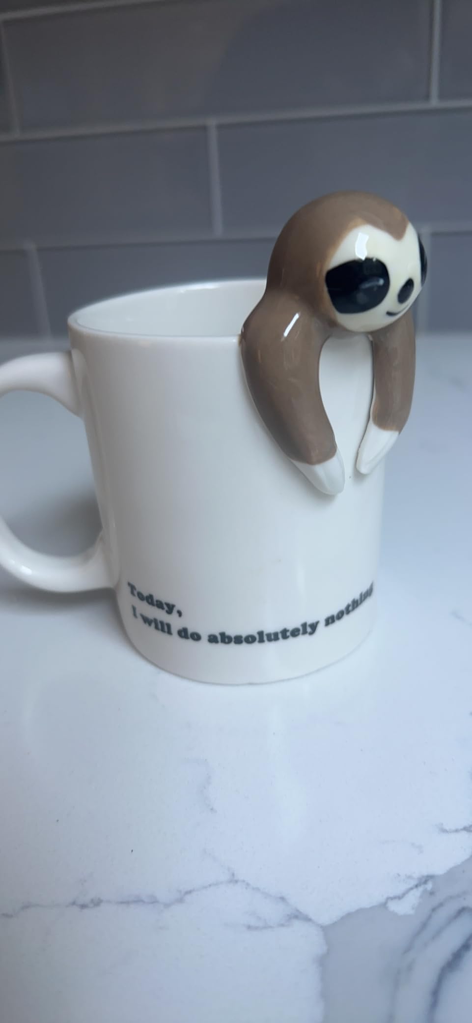 Decodyne Funny Sloth Coffee Mug - Cute Sloth Gifts For Coworkers Women & Men - White Elephant Gifts for Adults, Funny Office Present customer photo 2