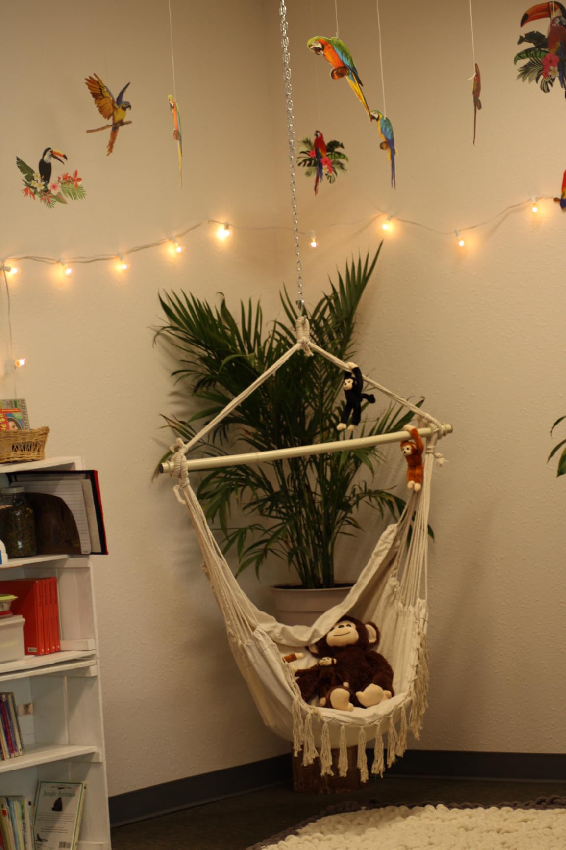 Y- STOP Hammock Chair Hanging Rope Swing, Max 500 Lbs, 2 Cushions Included, Large Macrame Hanging Chair with Pocket for Superior Comfort, with Hardware Kit (Beige) customer photo 2