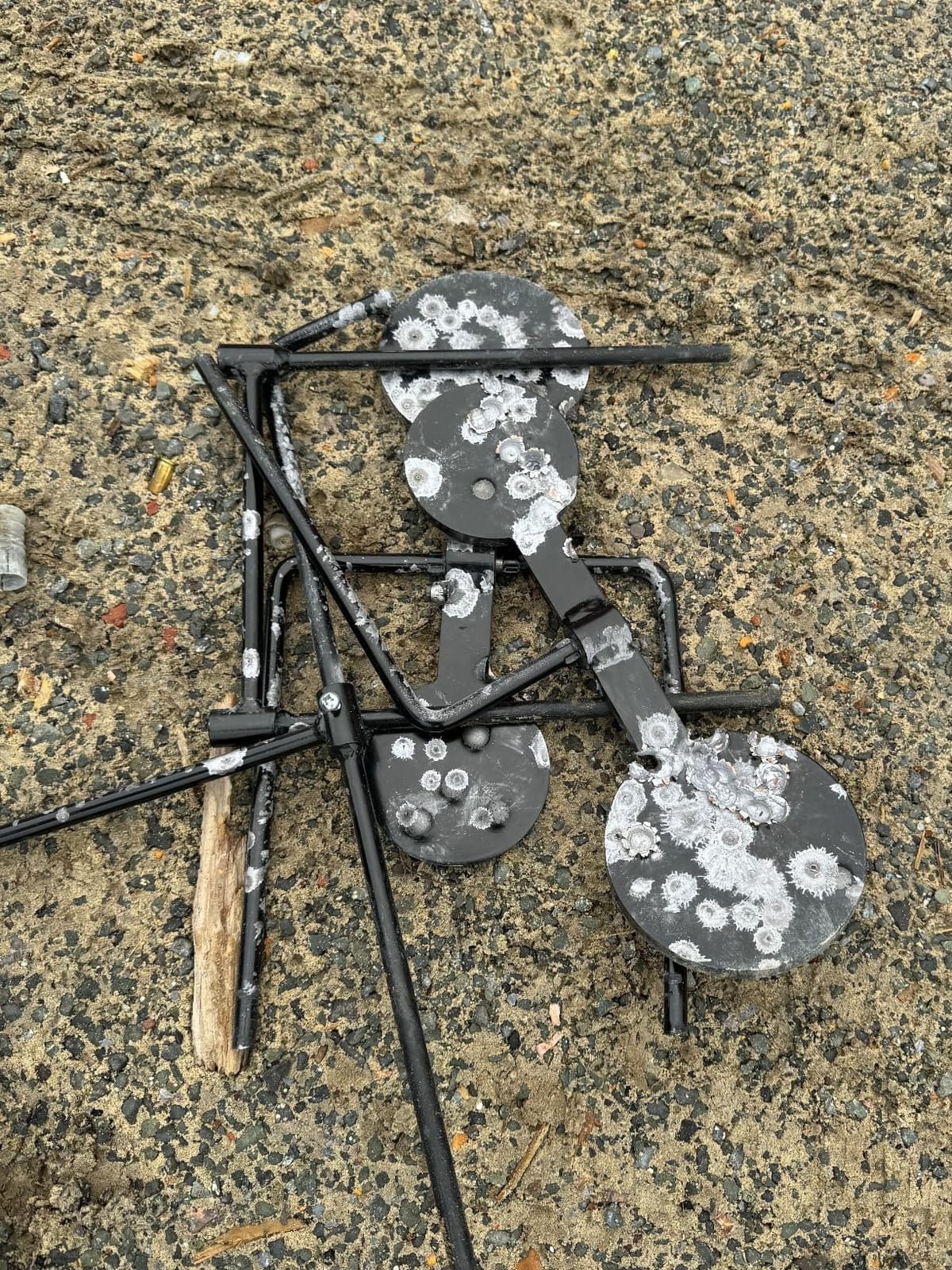 Highwild 3/8 Inch Thick Double Spinner Shooting Targets - Auto Reset Steel Target - for Centerfire Handguns Up to .44 Magnum customer photo 1